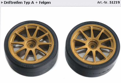1:10 STREET  Drift Tyres Type A and Wheels